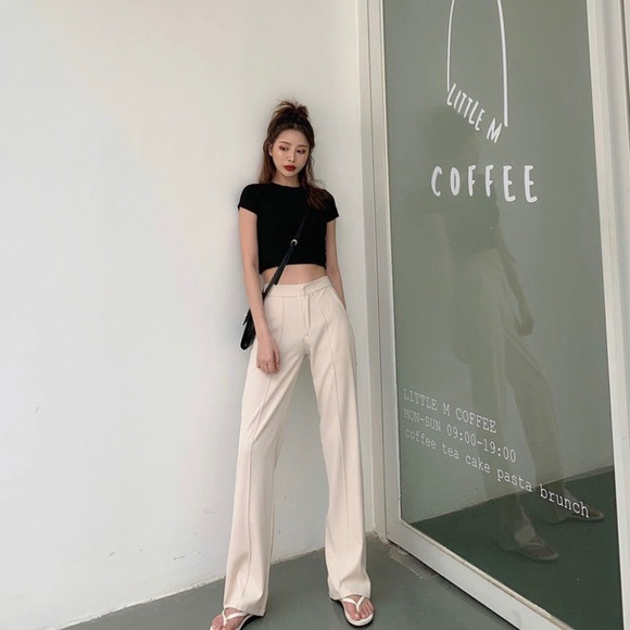 NWT Velero Beige Wide Leg Dress Pants - Picture 5 of 7